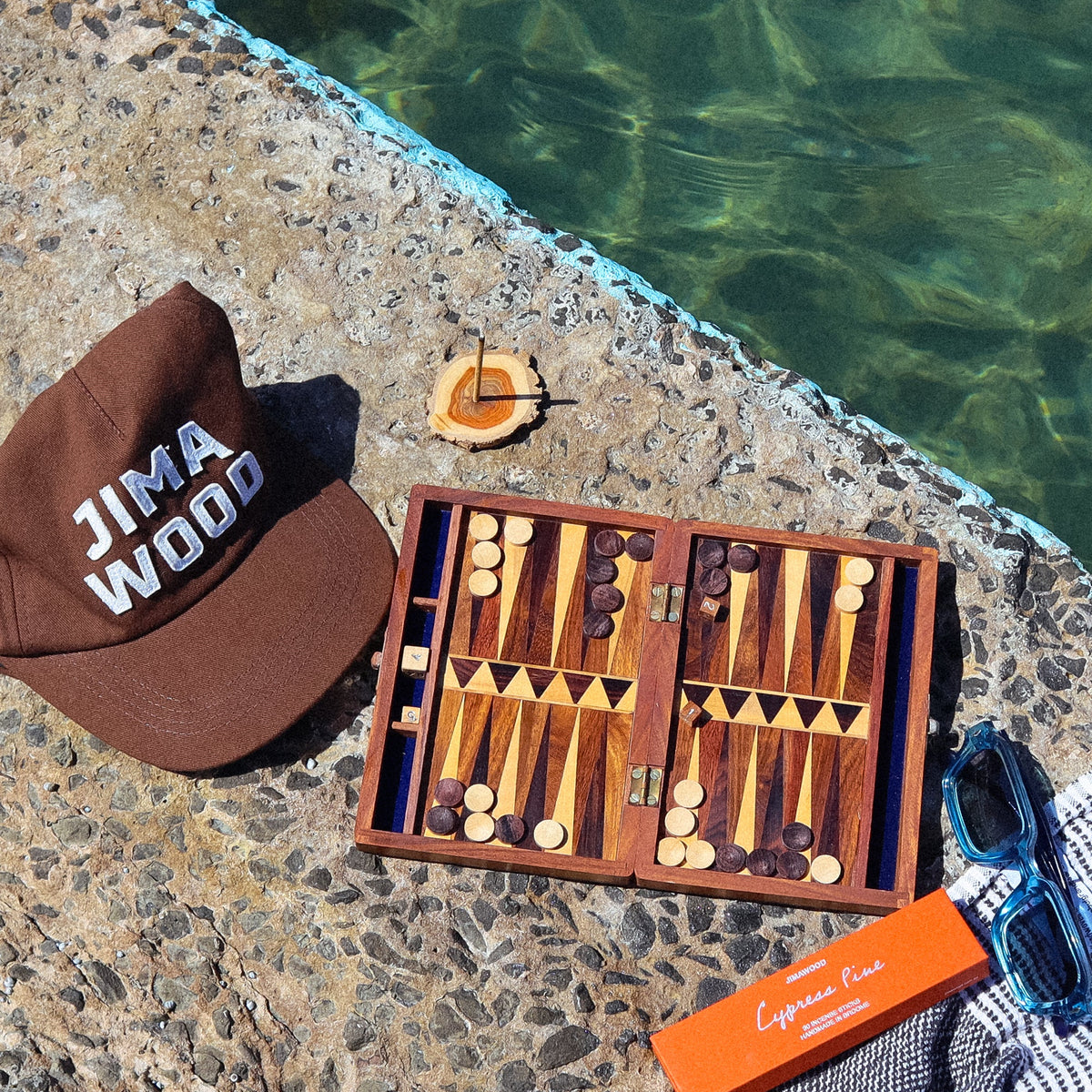 Stitched Lettering Brown Hat